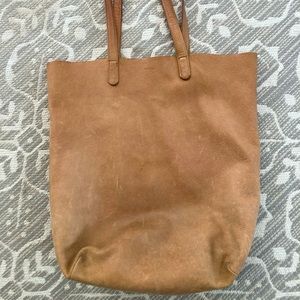 Brown leather Baggu bag